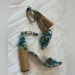 Sam Edelman Yaro Sandal Palm Print 7.5